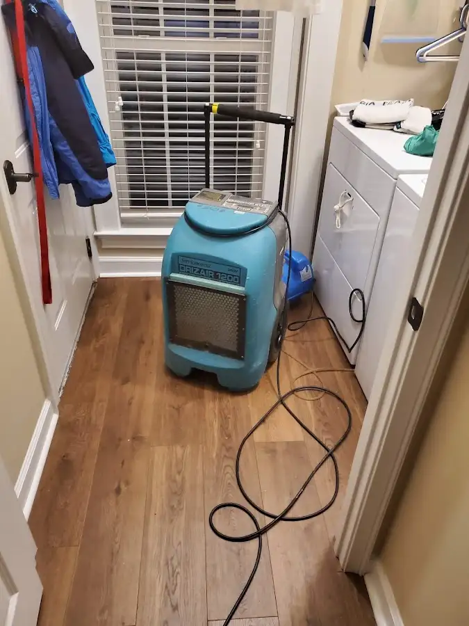Commercial dehumidifier deployed for Flood Damage Cleanup in Flower Mound